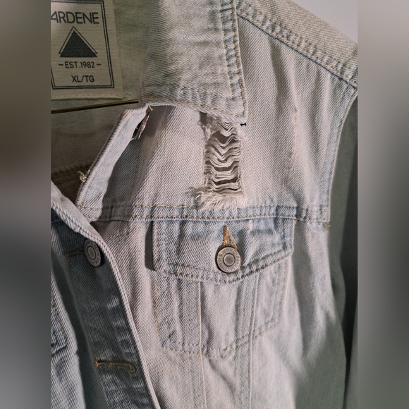 Ardenes XL distressed light blue denim jacket - Picture 3 of 6